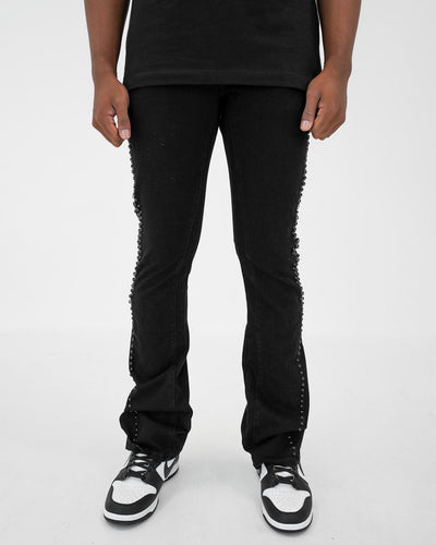 Preme - Stacked Flare Jean - Black