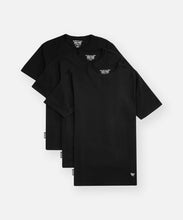 Load image into Gallery viewer, Paper Plane - Essential 3-Pack Tee - Black