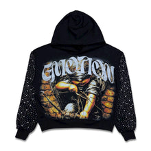 Load image into Gallery viewer, Mixed Emotion - Archer Rhinestone Hoodie - Black