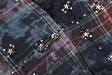 Load image into Gallery viewer, Paper Money -  Rhinestone Flannel -  Blue Red