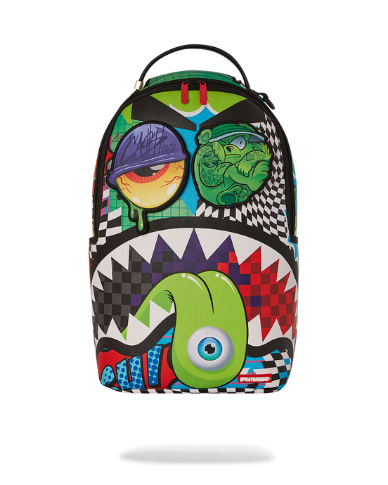 Sprayground - Psycho World of Fun Backpack (with Removable Velcro Eye Patches)