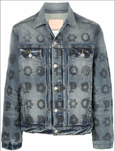 Load image into Gallery viewer, Purple Brand Monogram - Leopard Print Denim Jacket - Blue