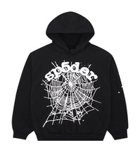 Load image into Gallery viewer, Sp5der - OG Web Hoodie - Black/White