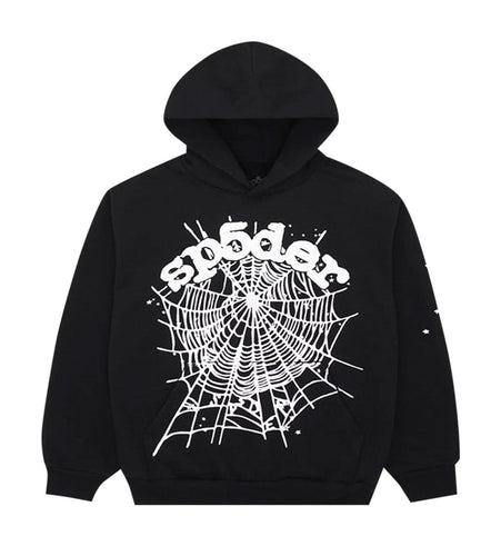 Sp5der - OG Web Hoodie - Black/White - Clique Apparel