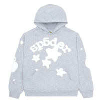 Load image into Gallery viewer, Sp5der Beluga Hoodie Heather Grey