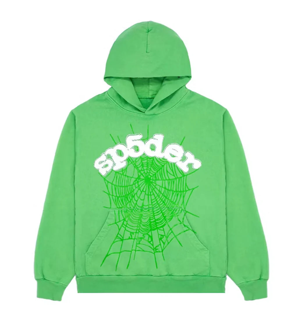 Spider -  Web Hoodie Slime Green