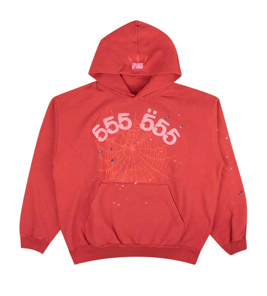 Sp5der - Worldwide Angel Number 555 Hoodie - Red