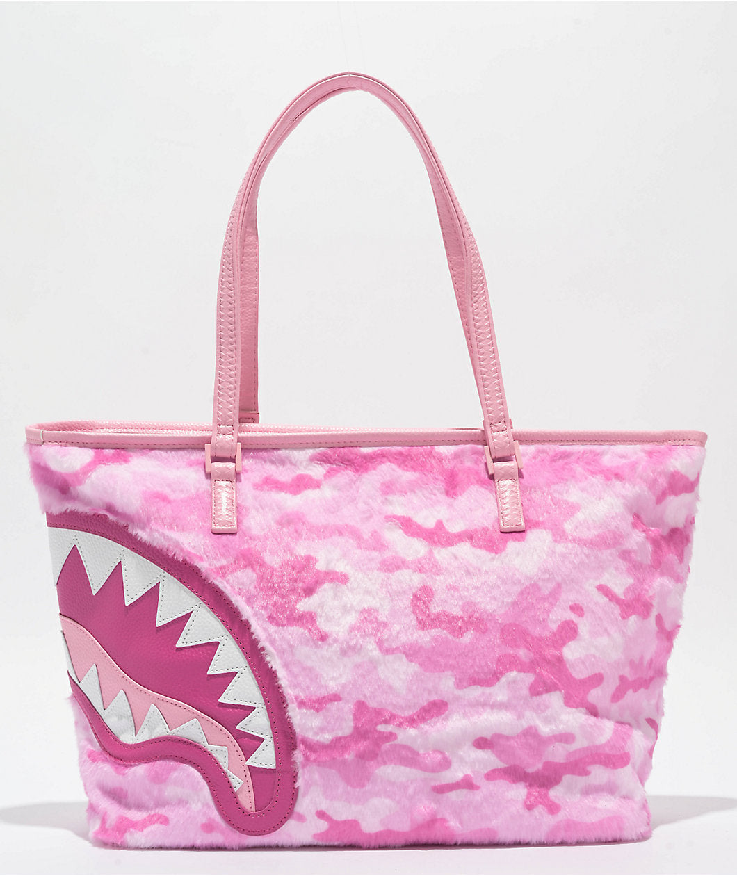 Sprayground - Pink Camo Faux Fur Tote Bag