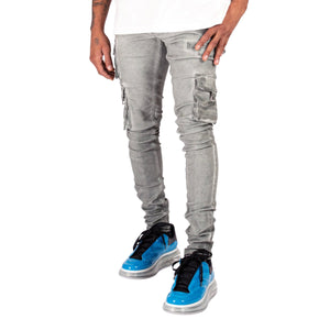 SERENEDE TIMBERWOLF CARGO JEANS (ARCTIC GREY) - Clique Apparel