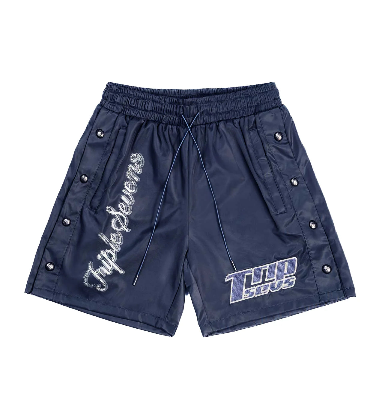Triple Sevens - Navy Nylon Shorts