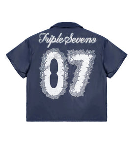 Triple Sevens - Navy Button Up