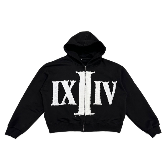 Floor914 - Black Numeral Zip Up