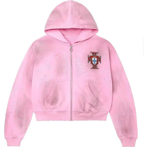 Valley  Forever -  Venus Zip Up Hoodie - Pink
