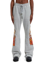Load image into Gallery viewer, Who Decides War Flames Glass Sweat Pants – Vintage Grey