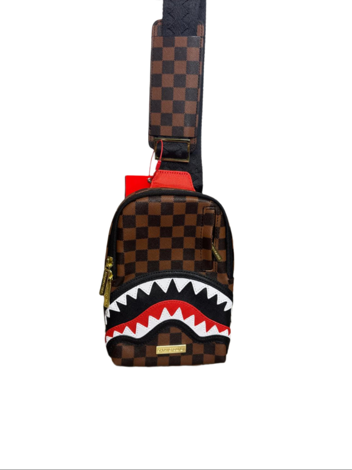 Sprayground Sawtooth Sharks in Paris One-Strap Backpack