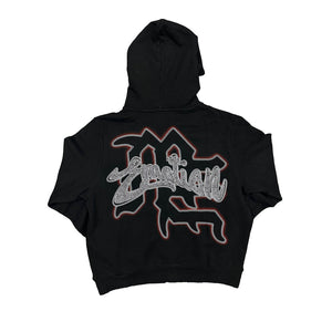 Mixed Emotion - Black Rhinestone Hoodie