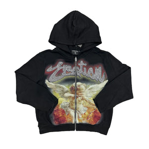 Mixed Emotion - Black Rhinestone Hoodie