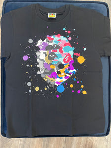 Bape - Multicolor Splatter Tee - Black