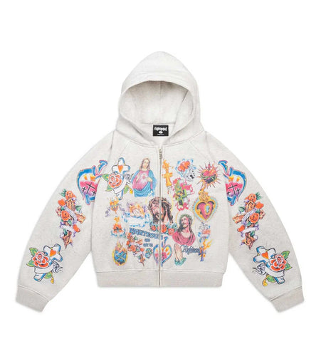 Righteous - Risen King Zip Up Hoodie - Grey