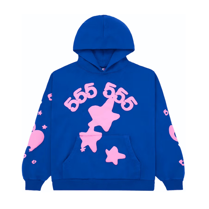 Spider -  Worldwide Beluga Hooded Sweatshirt - Blue Pink