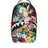 Sprayground - Sip Flowering Jungle Shark Backpack - Clique Apparel