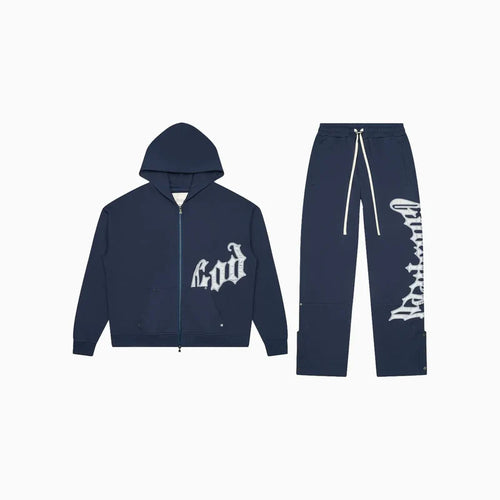 Godspeed - OG Logo Sweatsuit V2 (Navy/Silver)