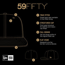 Load image into Gallery viewer, New Era - Chrome Anniversary 59FIFTY Fitted Hat - Cream/Gold