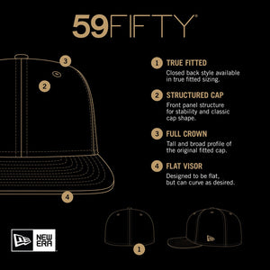 New Era - Chrome Anniversary 59FIFTY Fitted Hat - Cream/Gold