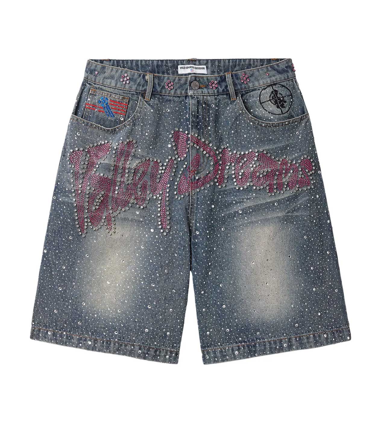 Valley - Forever Iced Out Blue Jort - Clique Apparel