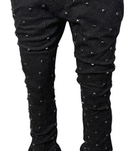 Load image into Gallery viewer, Vicious Embellished Black Flared Denim Jeans