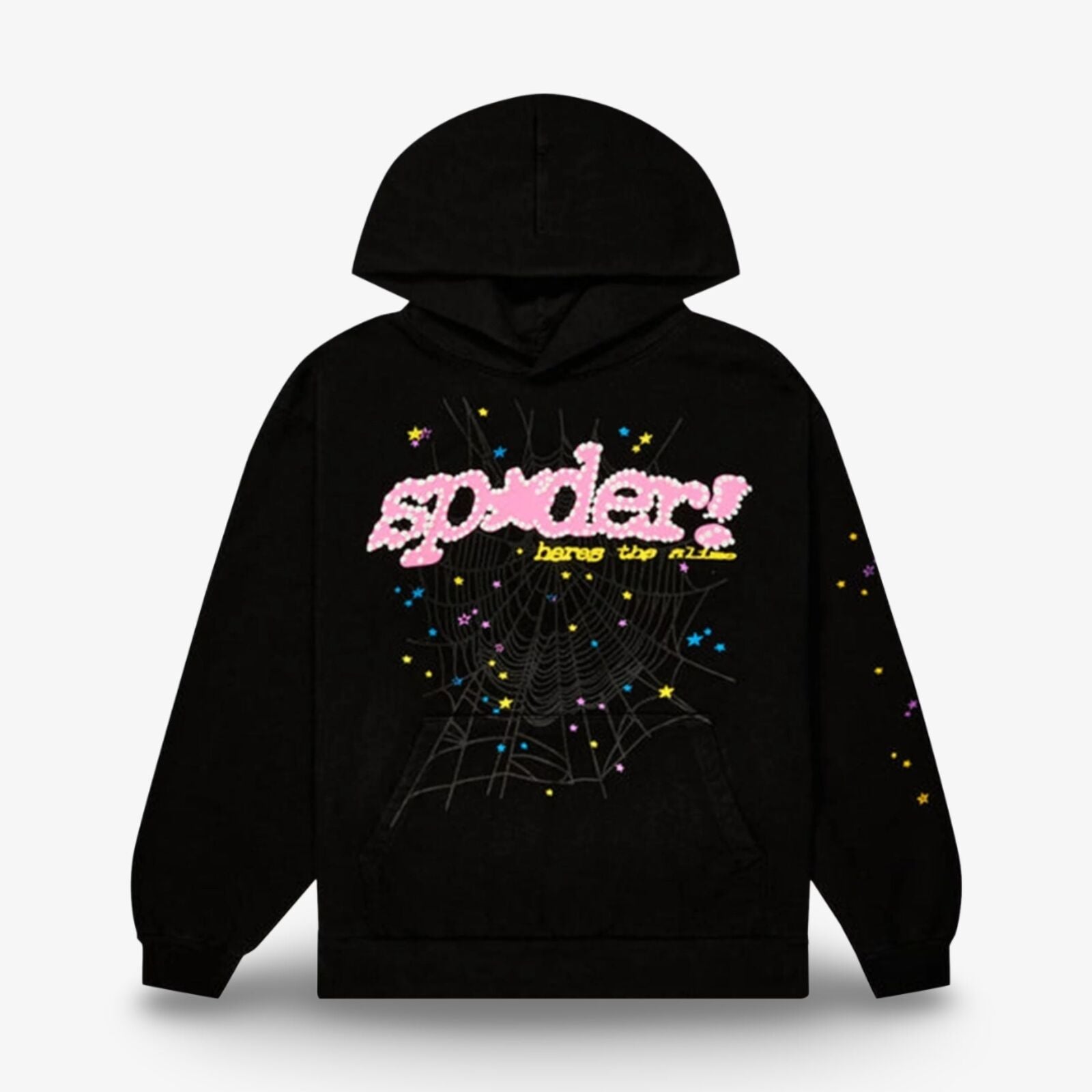 Sp5der - P*nk Logo Pullover Hoodie - Pink