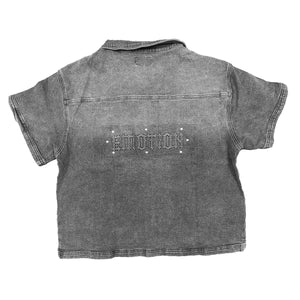 Mixed Emotions - Black Paisley denim shirt