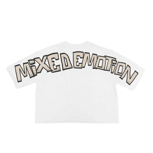 Mixed Emotions -  White Pirate Cropped Tee