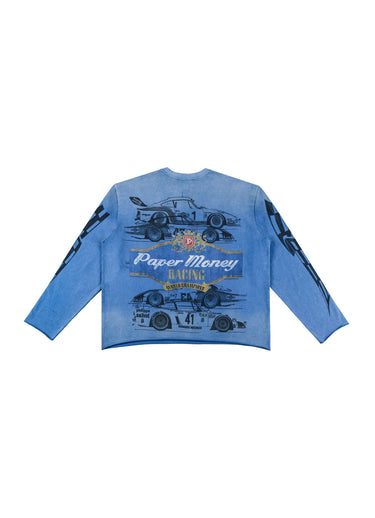 Paper Money -  Driven To Win Long Sleeve - Blue - Clique Apparel