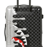 Sprayground - Silver Side Drip Black Check Full Size Luggage - Clique Apparel