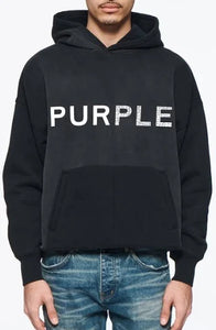 PURPLE BRAND - Heavyweight Fleece Hoodie - Black