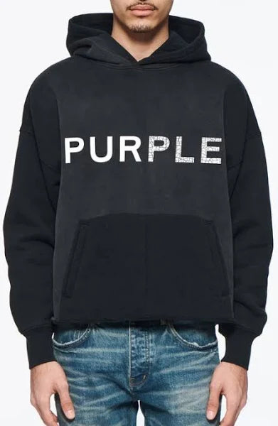 PURPLE BRAND - Heavyweight Fleece Hoodie - Black