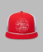 Load image into Gallery viewer, Paper Planes - Script Trucker Hat - Red