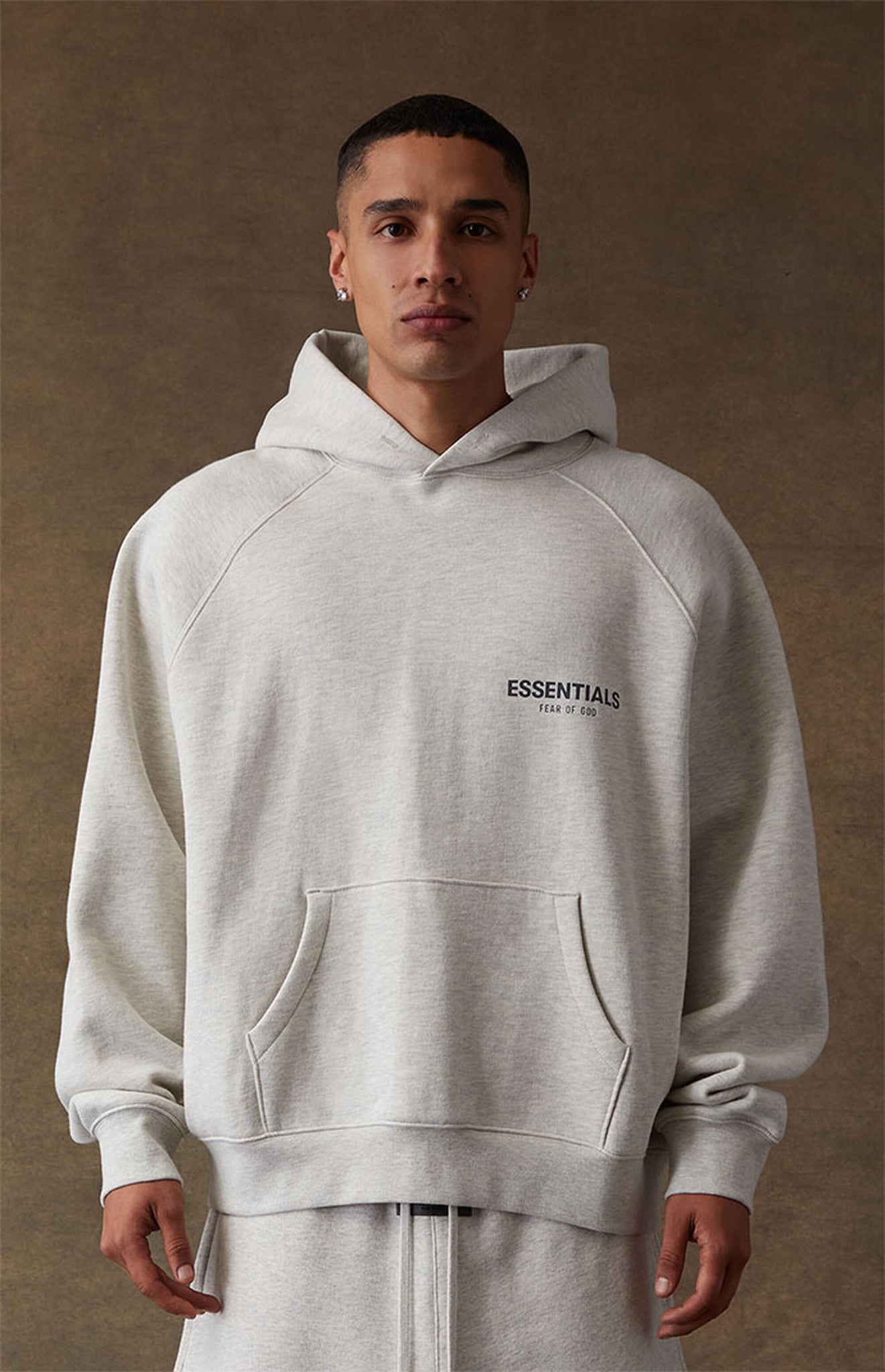 Fear of God ESSENTIALS: Gray Pullover Hoodie