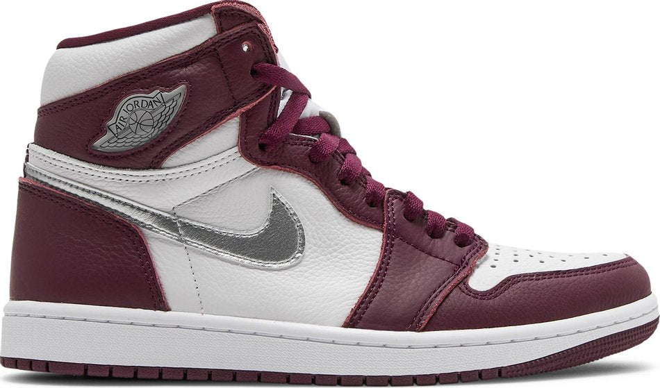 Nike - Air Jordan 1 Retro High OG Sneakers - Bordeaux/Metallic Silver/White - Clique Apparel