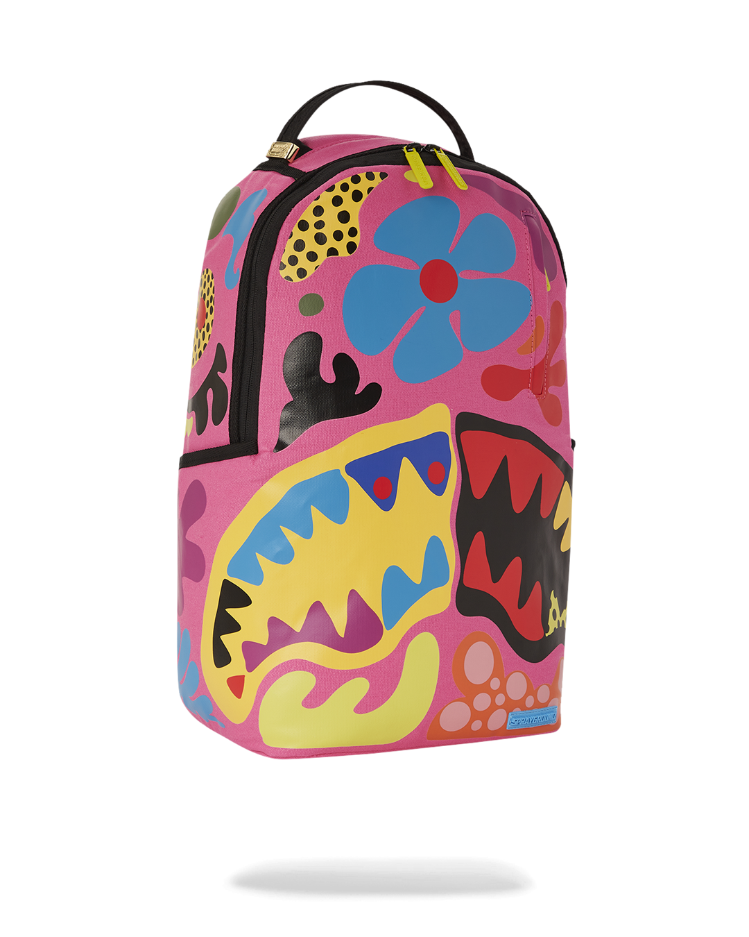 monogram shark-motif backpack, Sprayground