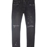 Purple - P001 Low Rise Skinny Jean Black Overspray - Clique Apparel