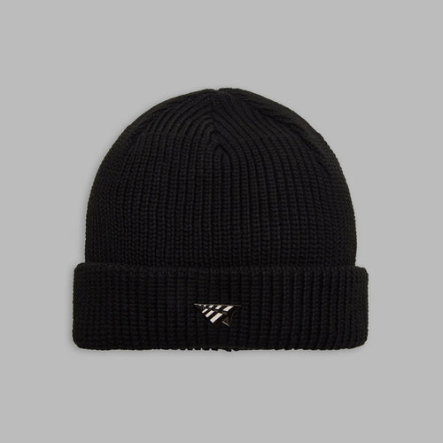 PAPER PLANES WHARFMAN BEANIE - BLACK - Clique Apparel