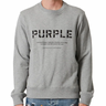 PURPLE BRAND - FRENCH TERRY HEATHER GREY EMB STENCIL LOGO CREW - Clique Apparel