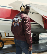 Load image into Gallery viewer, Top Gun® Official MA-1 Men&#39;s &quot;Wings&quot; Bomber Jacket, Burgundy - Clique Apparel